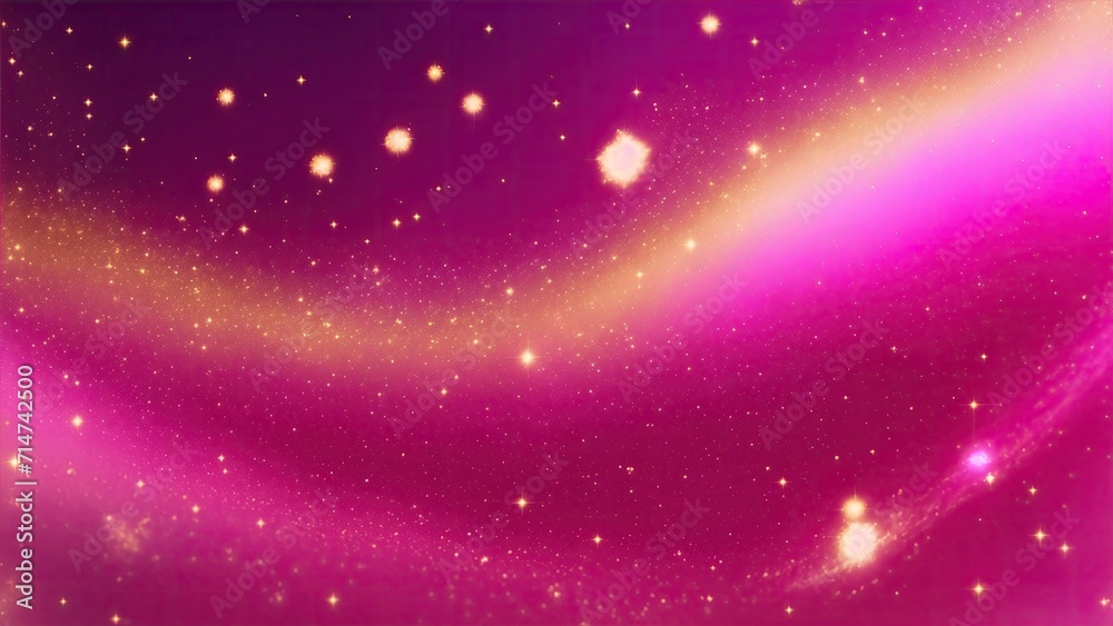 Pink background with a scattering of gold sparkles abstract Background Pink background with a scattering of gold sparkles abstract Background