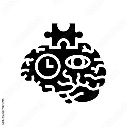 cognitive skills neuroscience neurology glyph icon vector. cognitive skills neuroscience neurology sign. isolated symbol illustration