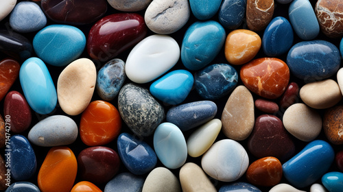 Abstract background with round peeble stones , Generate AI
