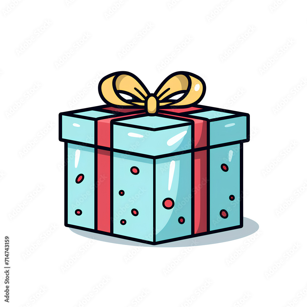 cartoon present box - Christmas