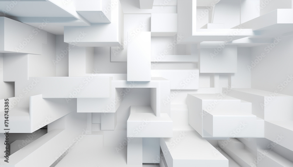 3d white background , Geometric Abstraction 3d white background , Geometric Abstraction