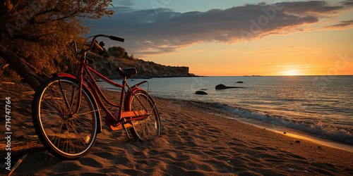 Bike on beach © amirhamzaaa