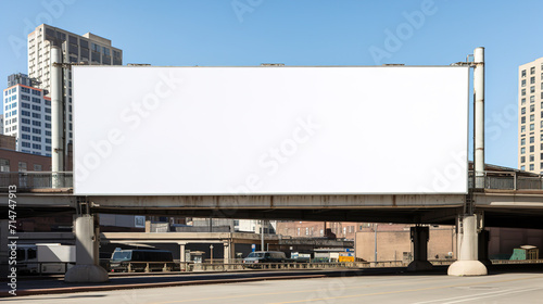 The layout of an empty placeholder advertising banner. An empty template for an internal billboard in the hall of the railway station.