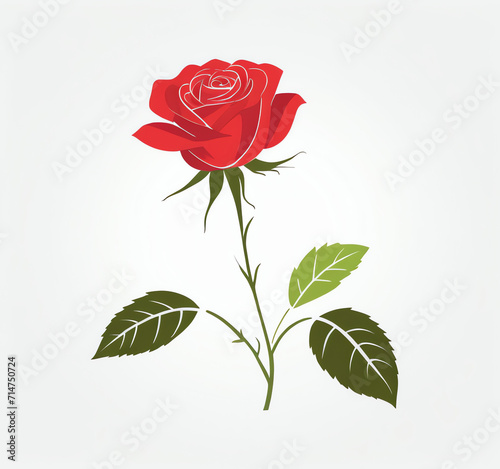 a rose as a symbol of affection. valentine days for greeting cards, posters, or social media © ayuk