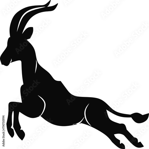 Antelope silhouette icon concept vector