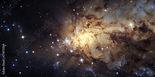 Universum mit Sternen Haufen und Millionen von Lichtjahren entfernt photo