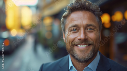 Portrait of a smiling attractive man