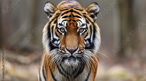 Close Up of Tiger Walking in Forest