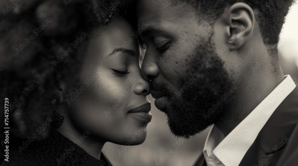Black and White Photo of Man and Woman Black and White Photo of Man and Woman