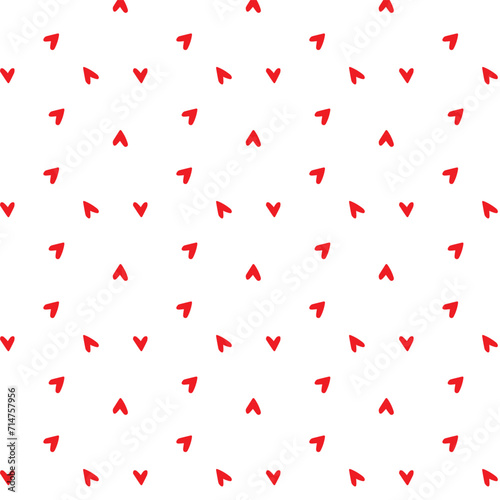 Cute hearts seamless pattern. Hand drawn heart seamless pattern. Doodle hipster simple background about love for Valentines day. Trendy simple texture with tiny little hearts.