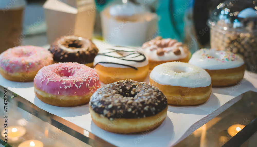 Delicious Glazed Chocolate Donut - Freshly Baked Sweet Snack Delicious Glazed Chocolate Donut - Freshly Baked Sweet Snack
