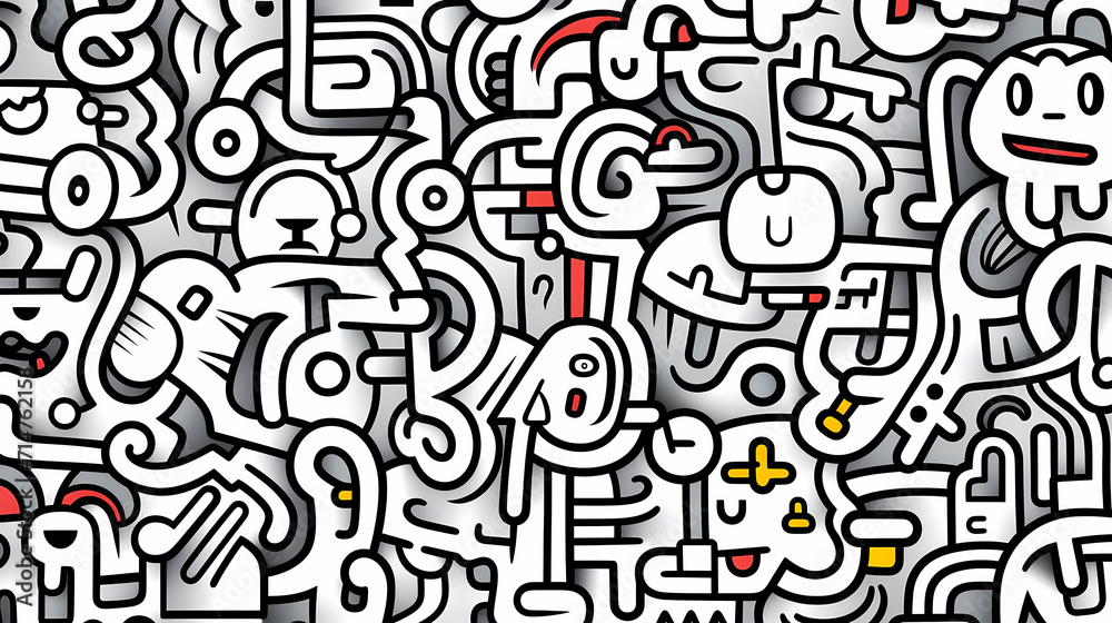 Cute graffiti art abstract background poster web page PPT, art background Cute graffiti art abstract background poster web page PPT, art background