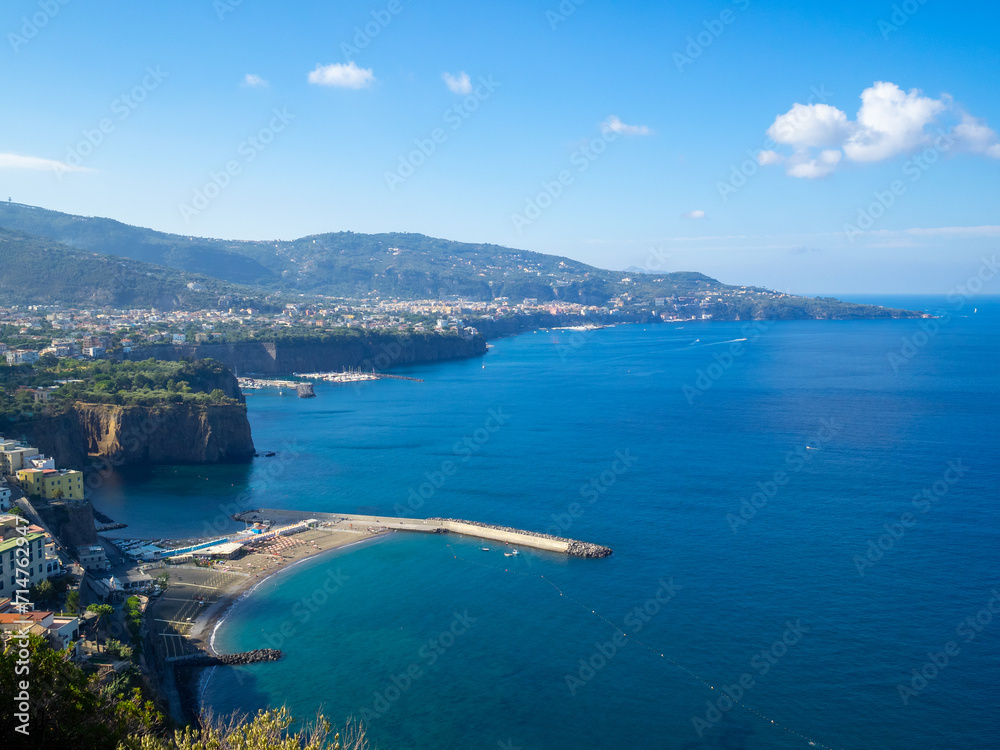 View of Sorrento peninsula with the city in background