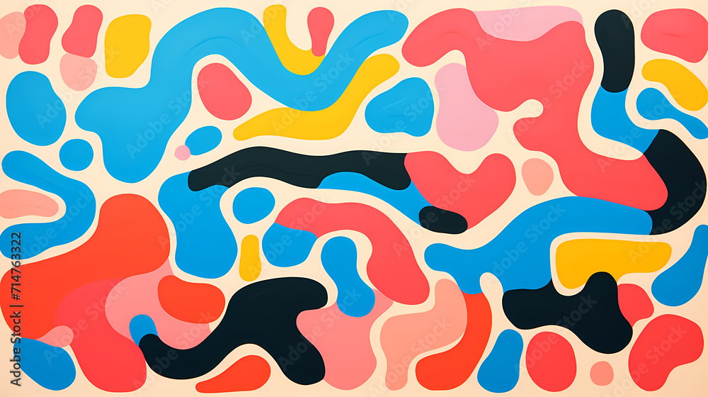 Funny doodle seamless pattern, artistic background Funny doodle seamless pattern, artistic background