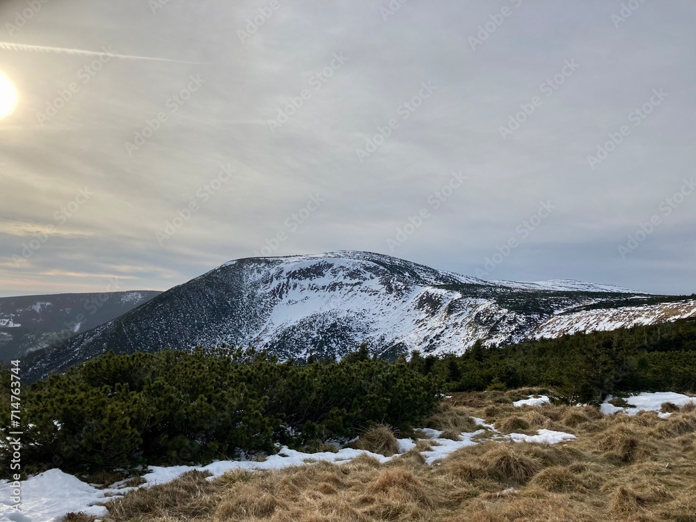 landscape mountains  in winter