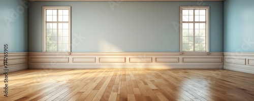 Empty room, interior, front viiew, simple photo