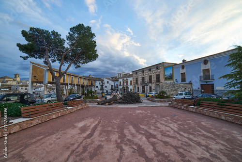panoramic of the town of Cehegin in Murcia, Spain.