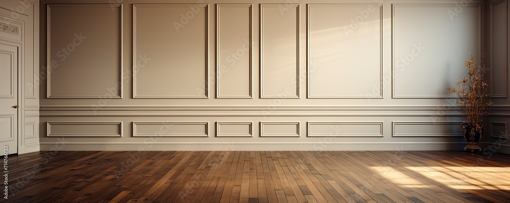 Empty room, interior, front viiew, simple