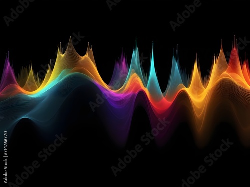 Vibrant Color Waves: Abstract Digital Art for Modern Designs