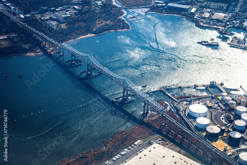 Aerial view of the Outerbridge Crossing Connecting Staten Island and New Jersey photo