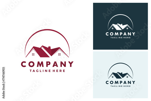 Home logo design. Realty, Property and Real estate logo concept. house roof icon, Real Estate logo, Roof Construction logo