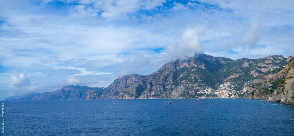 Amalfi Coast panorama, from Positano to Capri, seen from Praiano Amalfi Coast panorama, from Positano to Capri, seen from Praiano