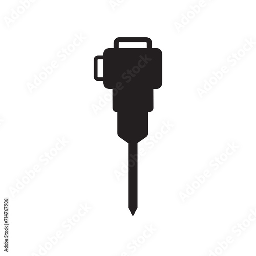 jack hammer icon vector isolated