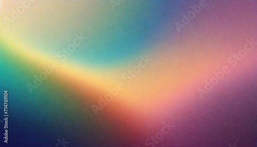 Beautiful color gradient background with noise. Abstract pastel holographic blurred grainy gradient banner background texture Colorful digital grain soft noise effect, Vintage, Retro. photo