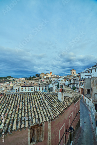 panoramic of the town of Cehegin in Murcia, Spain.