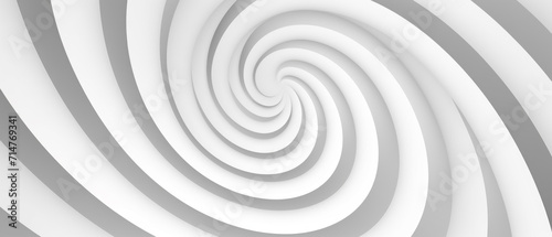Monochrome Hypnotic Spiral Pattern