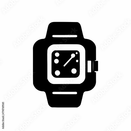 watch icon on white background