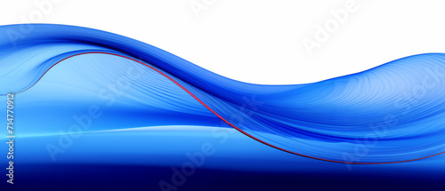 Sleek Blue Abstract Silk Waves