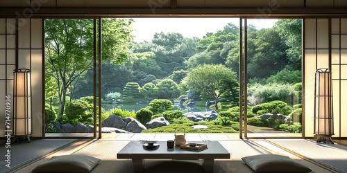日本庭園が見える和室02 photo