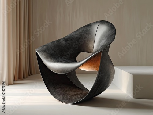 Abstract modern chair.Generative AI