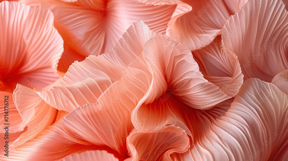 Abstract Peach Fuzz color Pleated Fabric background - AI Generated Abstract Art Abstract Peach Fuzz color Pleated Fabric background - AI Generated Abstract Art