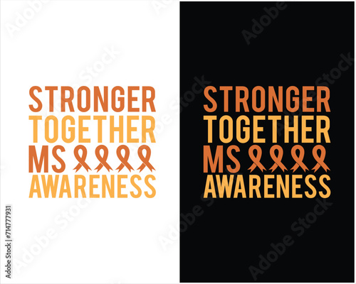 March Multiple Sclerosis Awareness on Men's T-Shirt.