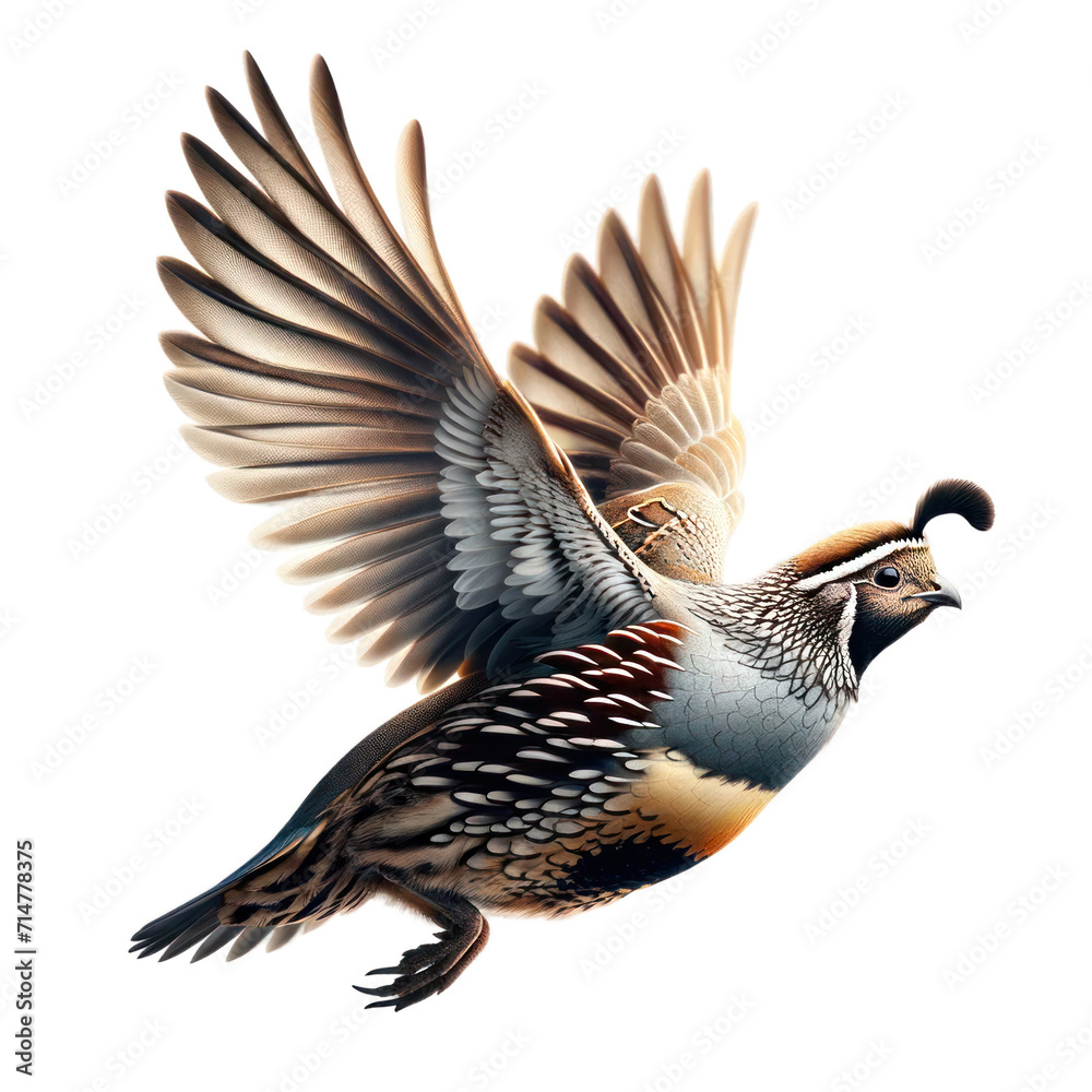 Quail flight isolated on transparent background Quail flight isolated on transparent background