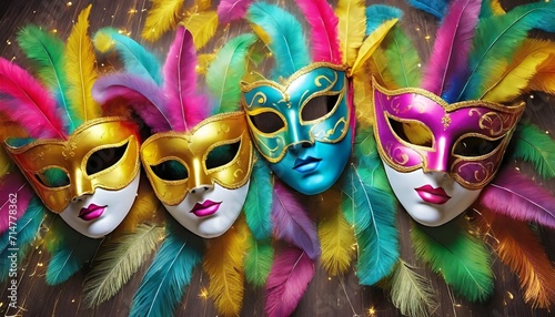 colorful carnival masks perfect for new year s eve 