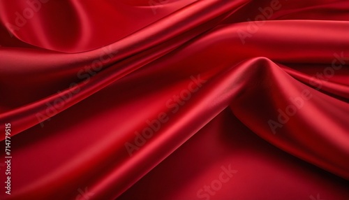 smooth red silk satin background luxurious realistic red silk satin drape textile backdrop