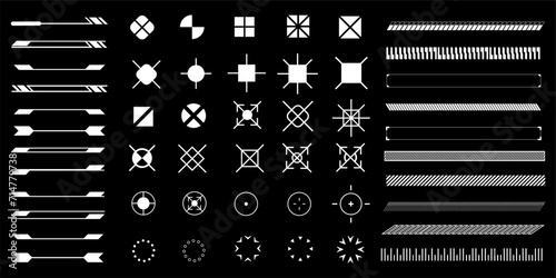 Futuristic shape simbol poster hud element templates colection pack photo