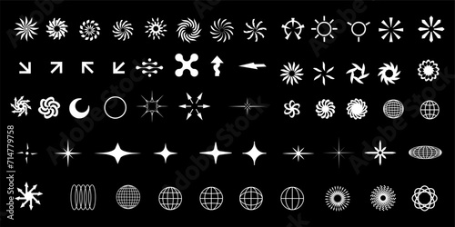 Futuristic shape simbol poster hud element templates colection pack