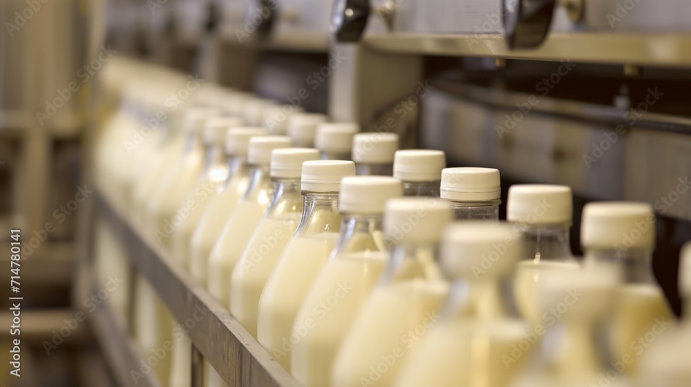 a row of milk bottles a row of milk bottles