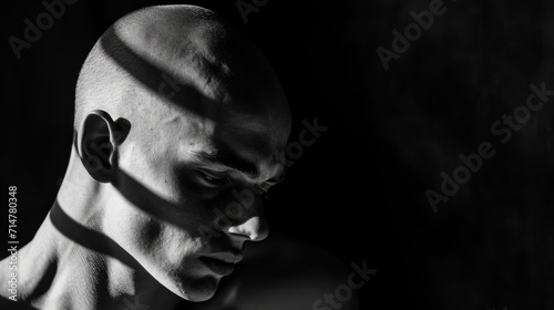 bald men side profile hair loss in early adulthood young man embracing his changing appearance