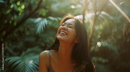 Candid Smiles and Laughter of Filipina Model