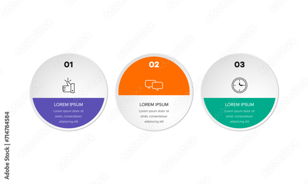 Vetor de Infographic. Vector Infographic design template with icons and ...