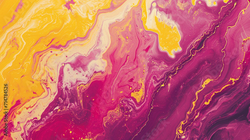 Magenta and Yellow marble background 