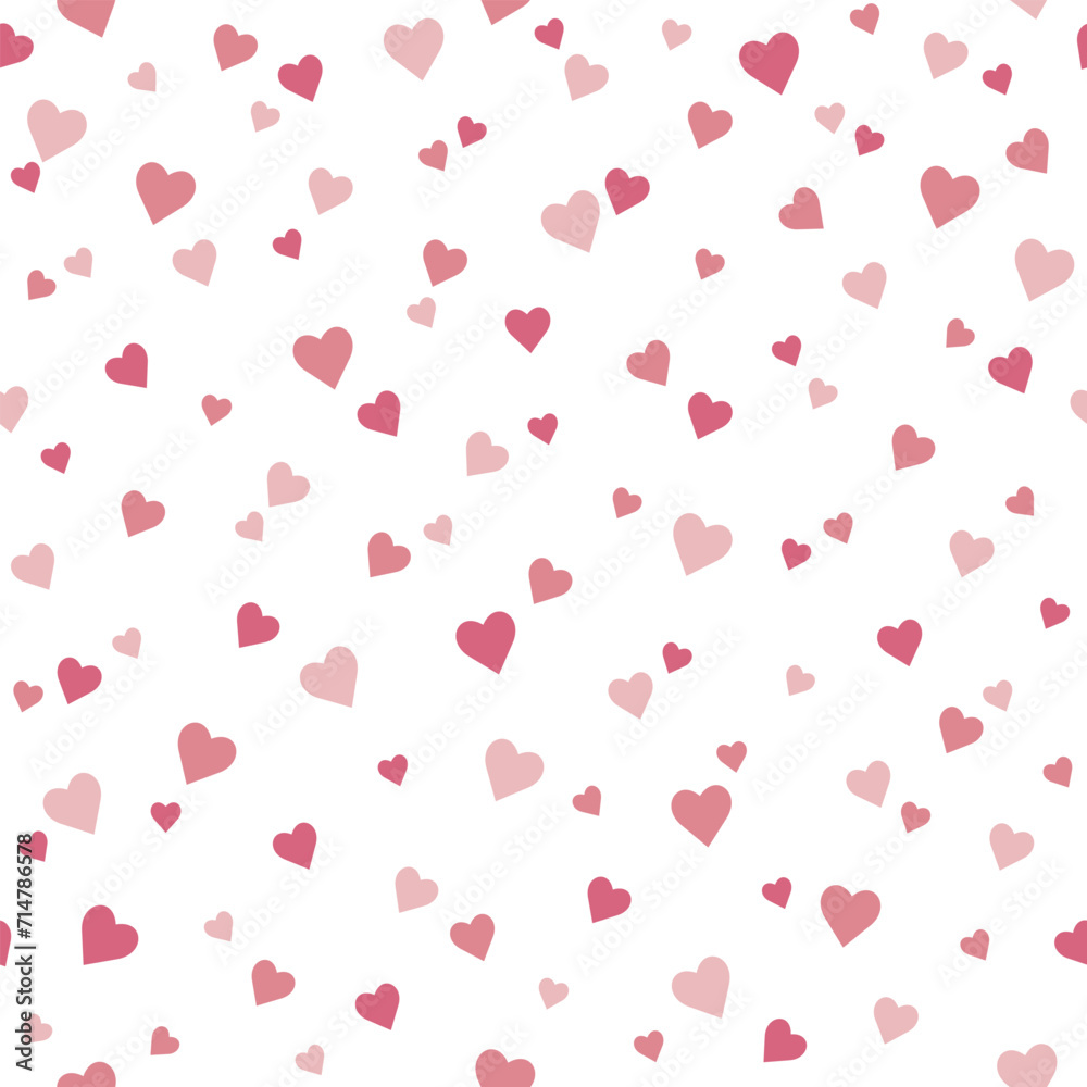 Seamless pattern of hearts. Valentine's Day. Vector illustration for textiles, wrapping paper, wallpaper.