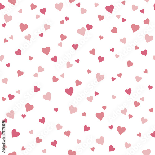 Seamless pattern of hearts. Valentine's Day. Vector illustration for textiles, wrapping paper, wallpaper.