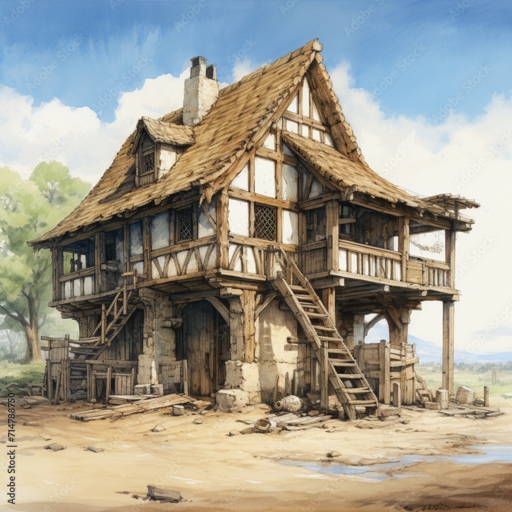 World's first discovered house construction picture