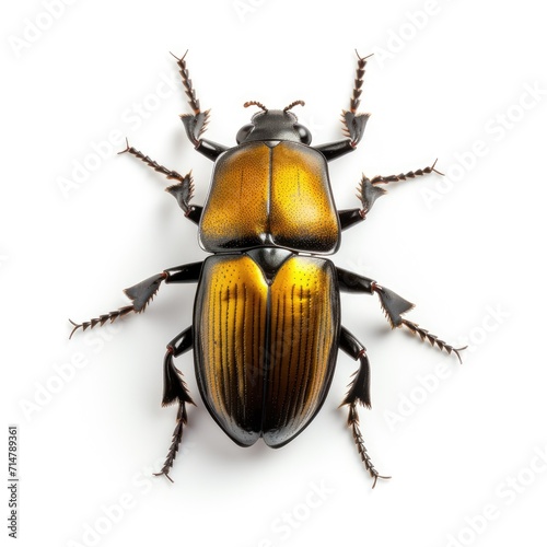 Beetle isolated on white background, Seven-spot ladybird